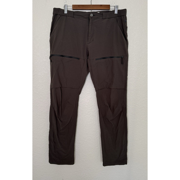 Fjallraven Pants High Coast Hike Trousers Men 36 x 32 Green Khaki Mountain Gorp
